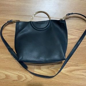 Black adjustable handbag